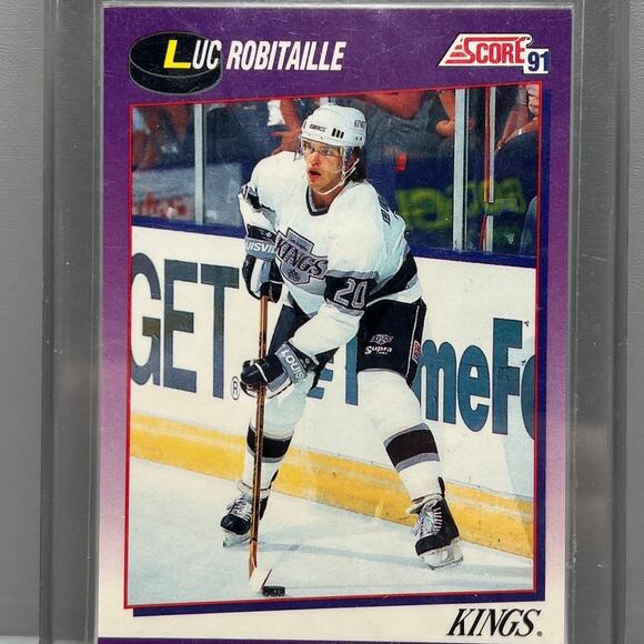 Score 1991 NHL Los Angeles Kings Luc Robitaille Hockey Card Encased - Picture 2 of 3